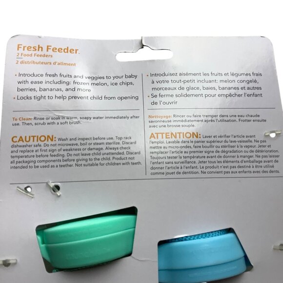 Munchkin Fresh Fruit Veggie Feeder 2-Pack Baby Food Feeder 6M+ BPA Free NEW - Picture 5 of 6